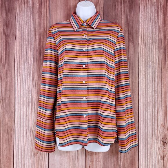 NWT Vetchy Womens Size Small Sunset Stripe Shirt & Shorts 2 Pieces Set - Picture 5 of 16